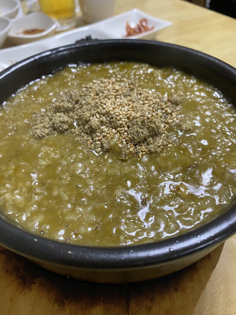 尼崎 立花の韓国料理 釜山 あわび粥