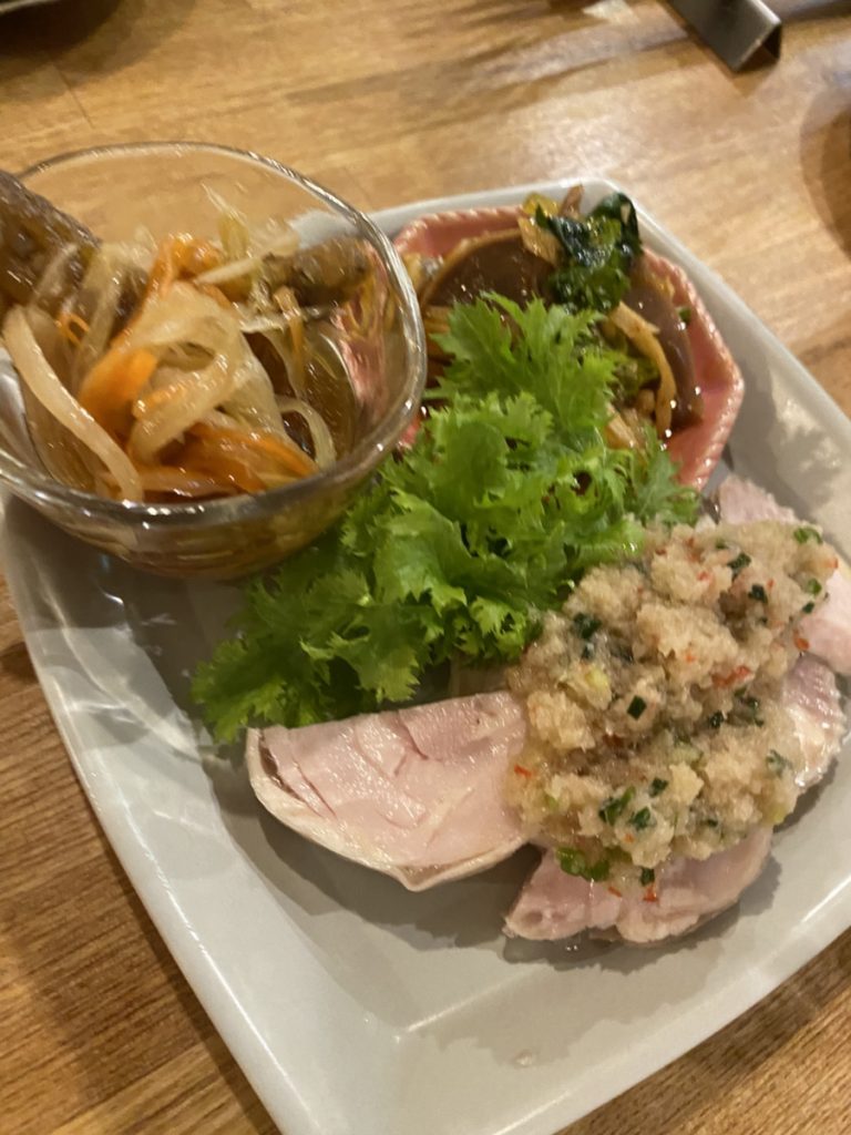 SAVATOMY アテ３種盛り合わせ