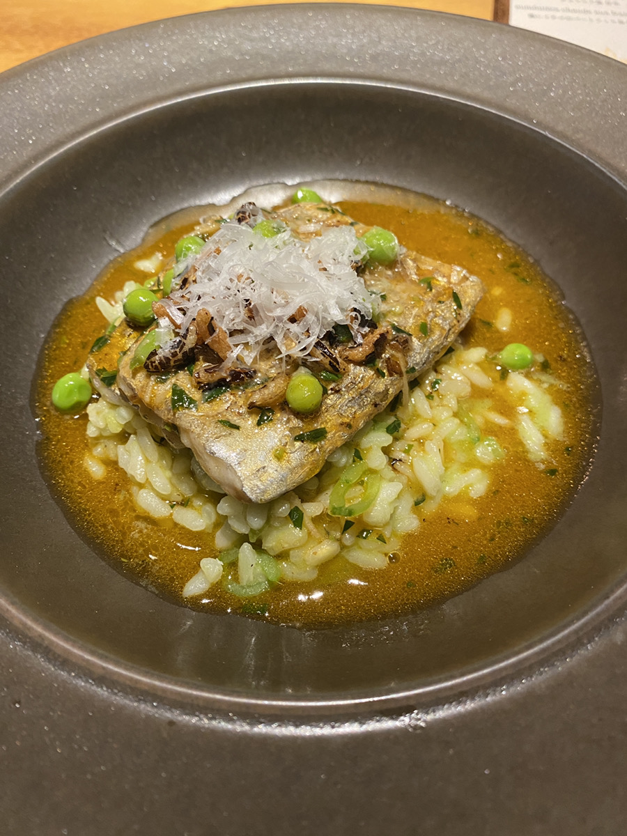 神戸 フレンチ fusible（フュージブル）太刀魚 エンドウ豆のリゾット