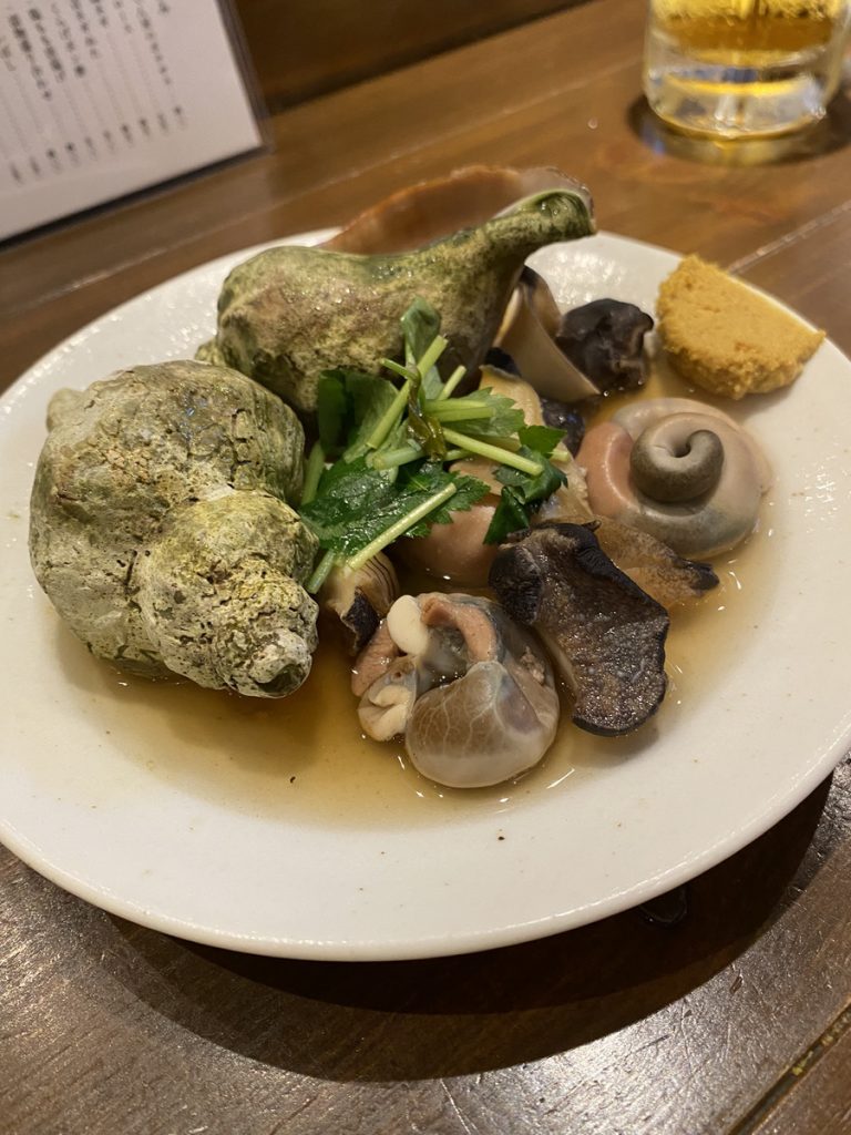 天下茶屋 おでん まる米 サザエ