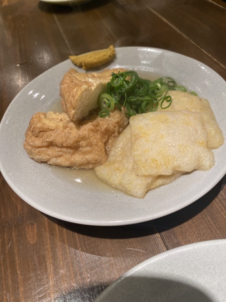 天下茶屋 おでん まる米 厚揚げと松山揚げ