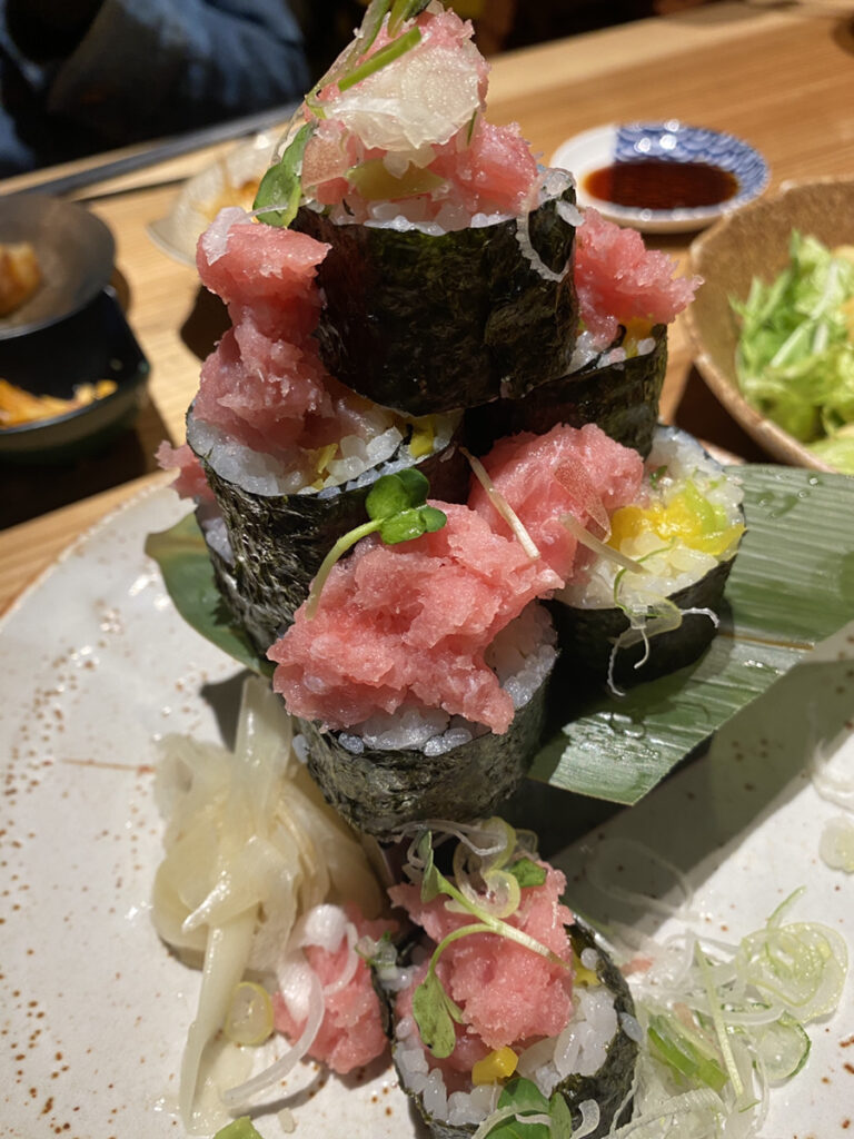 豪快とろたく巻き（1400円）