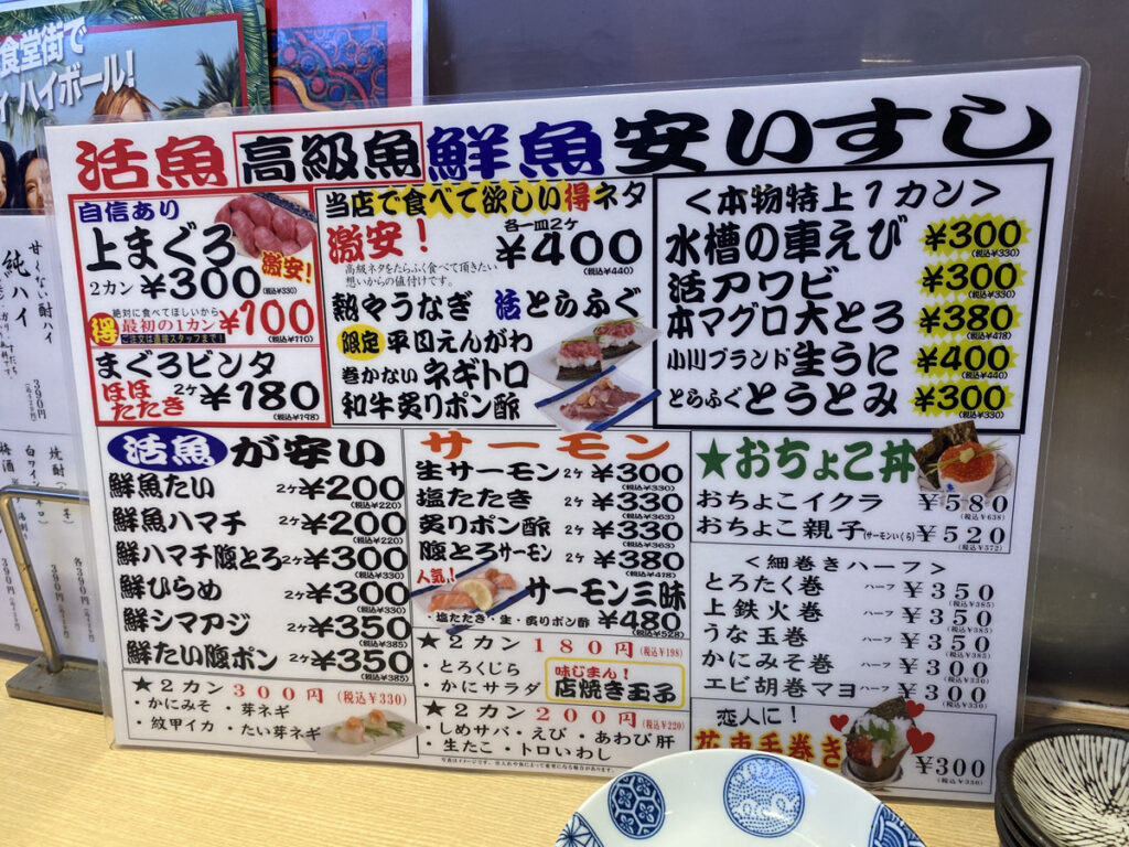 メニュー（すし）