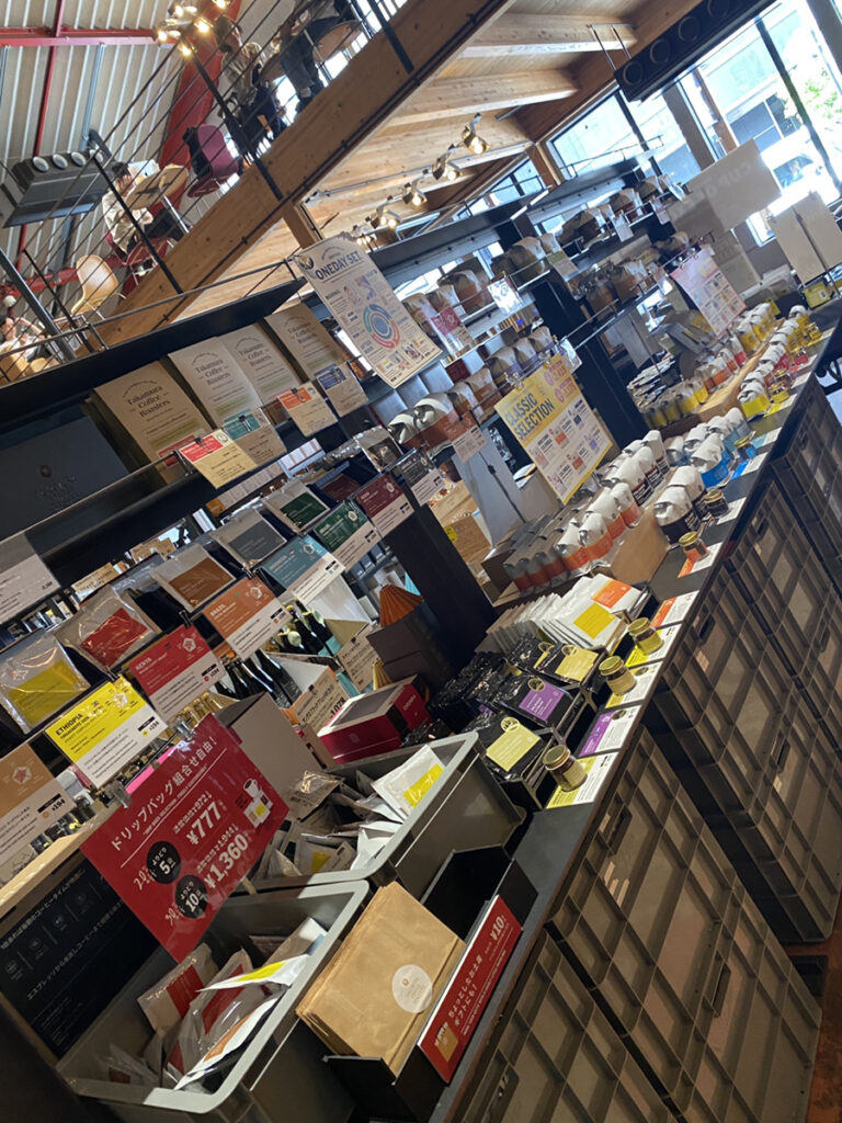 ドリップパックなど豆の陳列