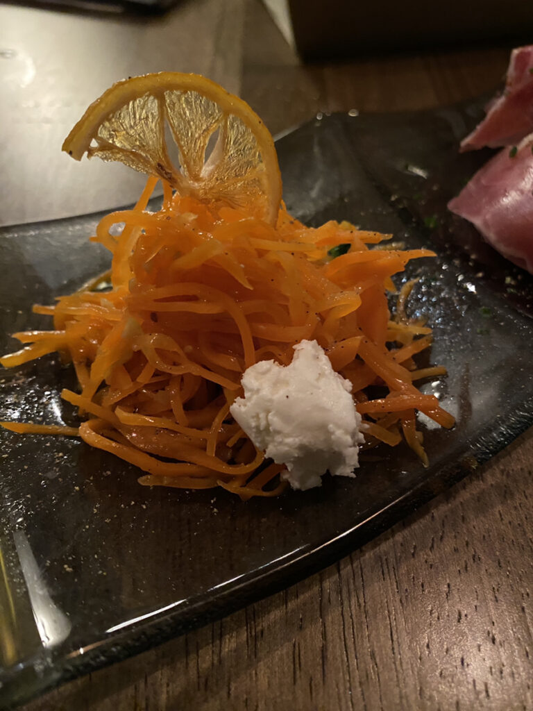 キャロットラペとチーズ