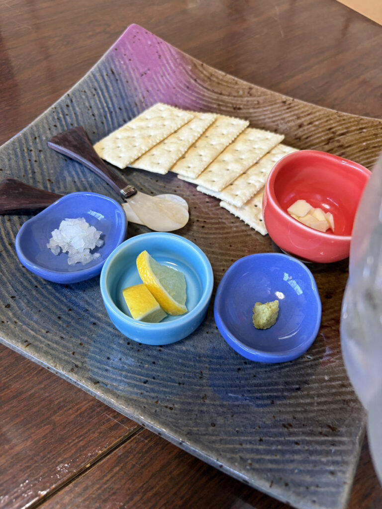 キャビアと一緒にどうぞ