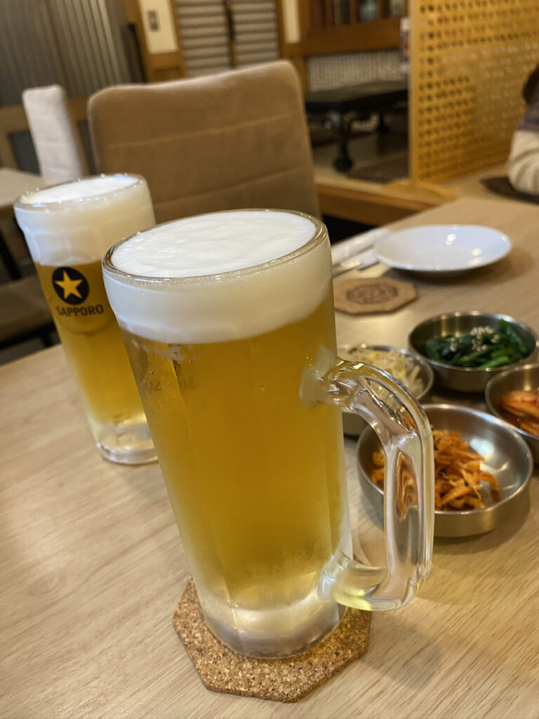 生ビールで乾杯