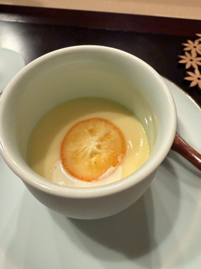 イトヨリとマスカルポーネ茶碗蒸し